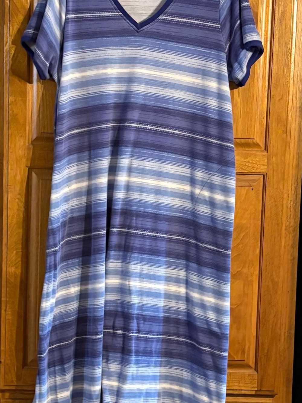 Dreams & Co Lounge Dress Multi Stripes in Blue 22/24